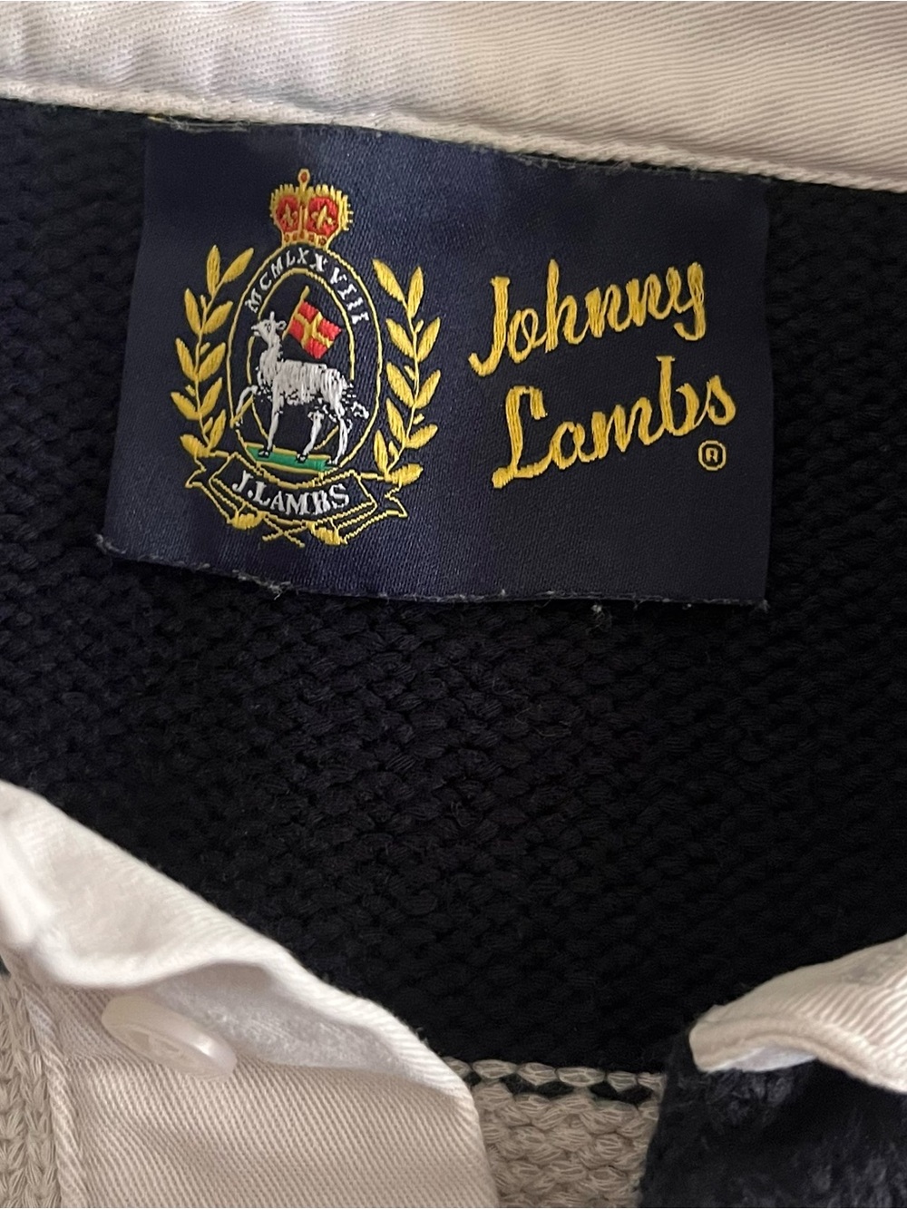 Johnny Lambs Yacht Club Nautical Navy/White Coastal Nautical Sweater, Men’s, XL - Picture 4 of 6